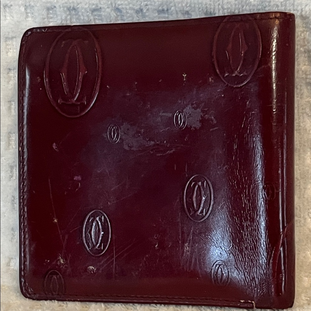 Cartier Bifold Wallet Happy Birthday Bordeaux Patent Leather - Picture 4 of 14
